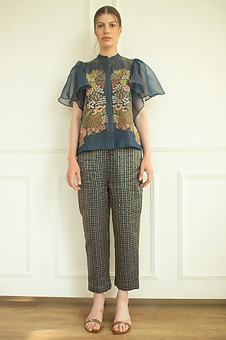 Marina Handloom Linen Silk Tunic Set by OJA