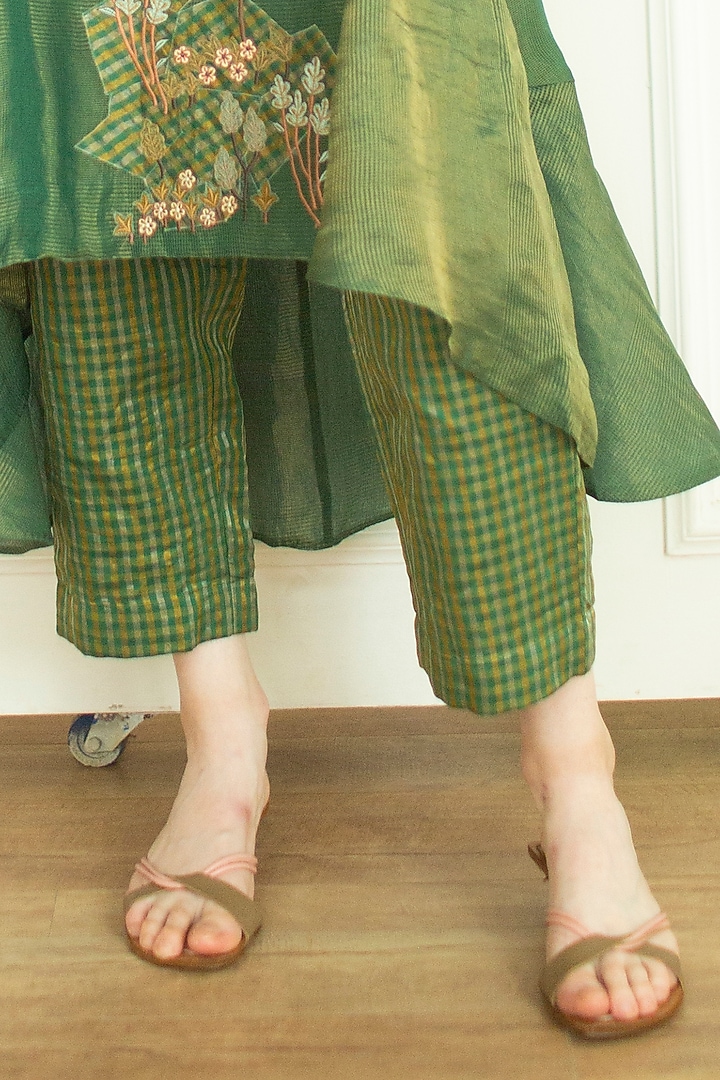 Plantation Green Embroidered Tunic Set by OJA at Pernia's Pop Up Shop
