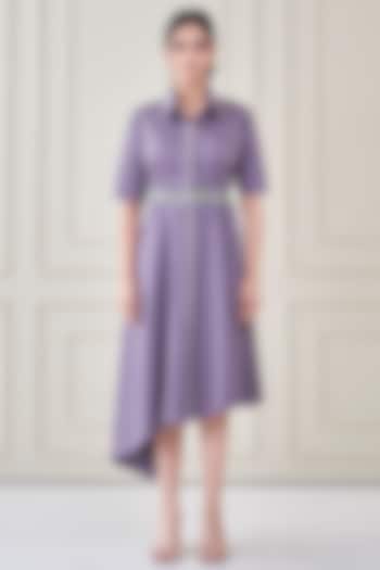 Mauve Premium Cotton Shirt Summer Dress by Ojasvini at Pernia's Pop Up Shop