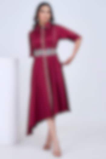 Marcella Premium Cotton Hand Embroidered Summer Shirt Dress by Ojasvini at Pernia's Pop Up Shop