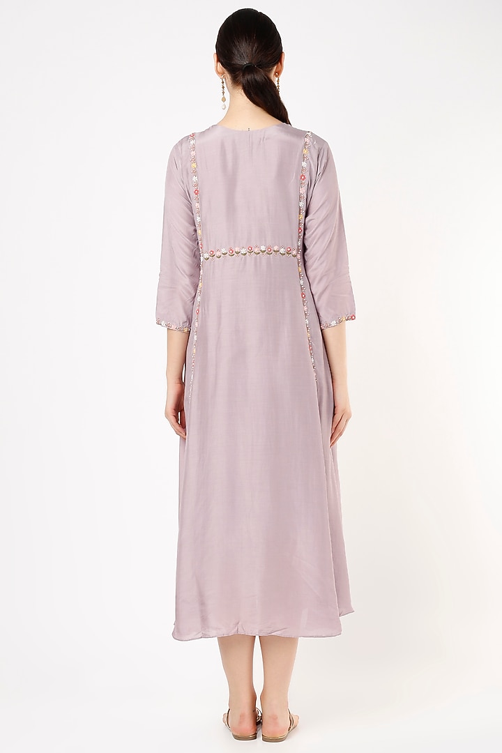 Lavender Embroidered Tunic by Ojasvini at Pernia's Pop Up Shop