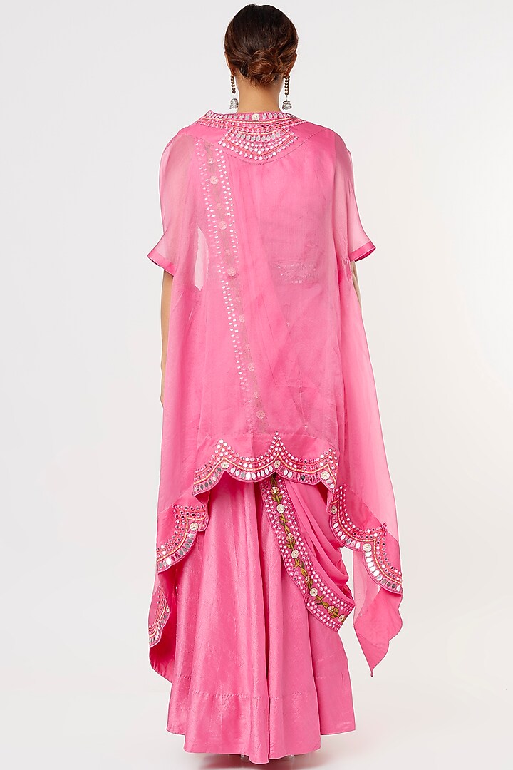 Pink Silk Skirt Set by Ojasvini at Pernia's Pop Up Shop