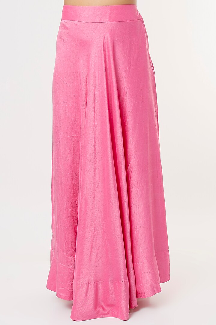 Pink Silk Skirt Set by Ojasvini at Pernia's Pop Up Shop