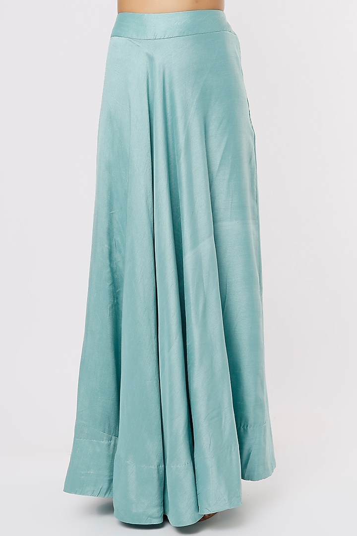 Teal Blue Silk Wedding Lehenga Set by Ojasvini at Pernia's Pop Up Shop