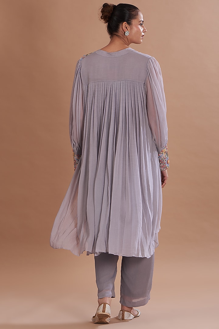 Purple Chiffon Co-Ord Set by Ojasvini at Pernia's Pop Up Shop