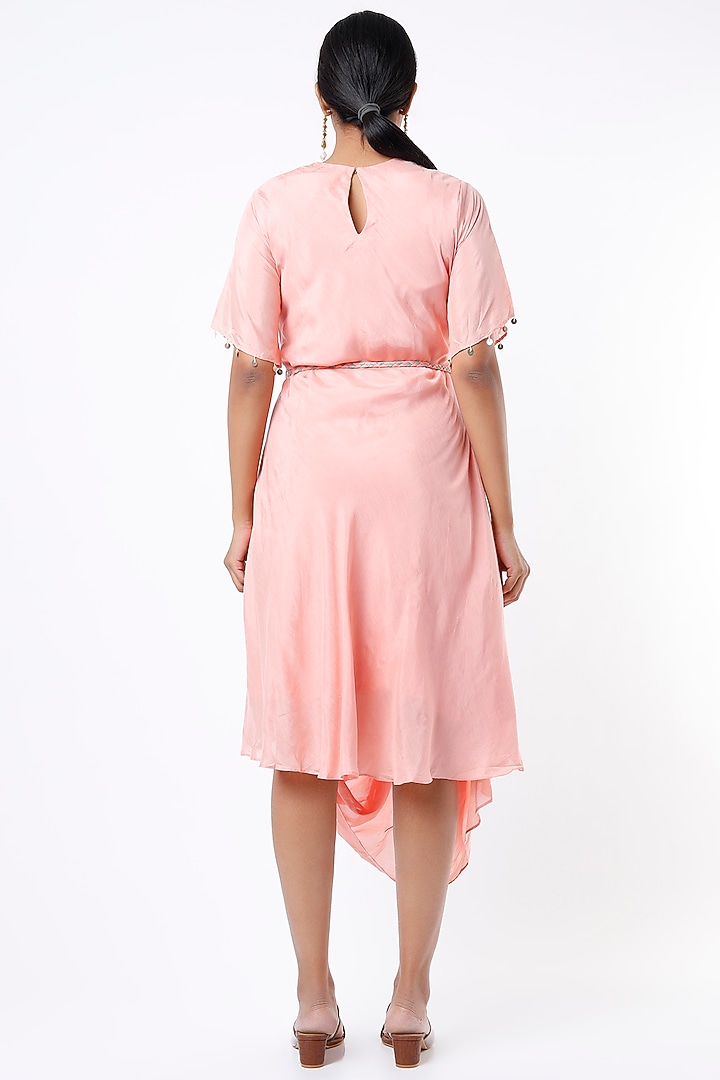 Blush Pink Tunic With Thread Work by Ojasvini at Pernia's Pop Up Shop