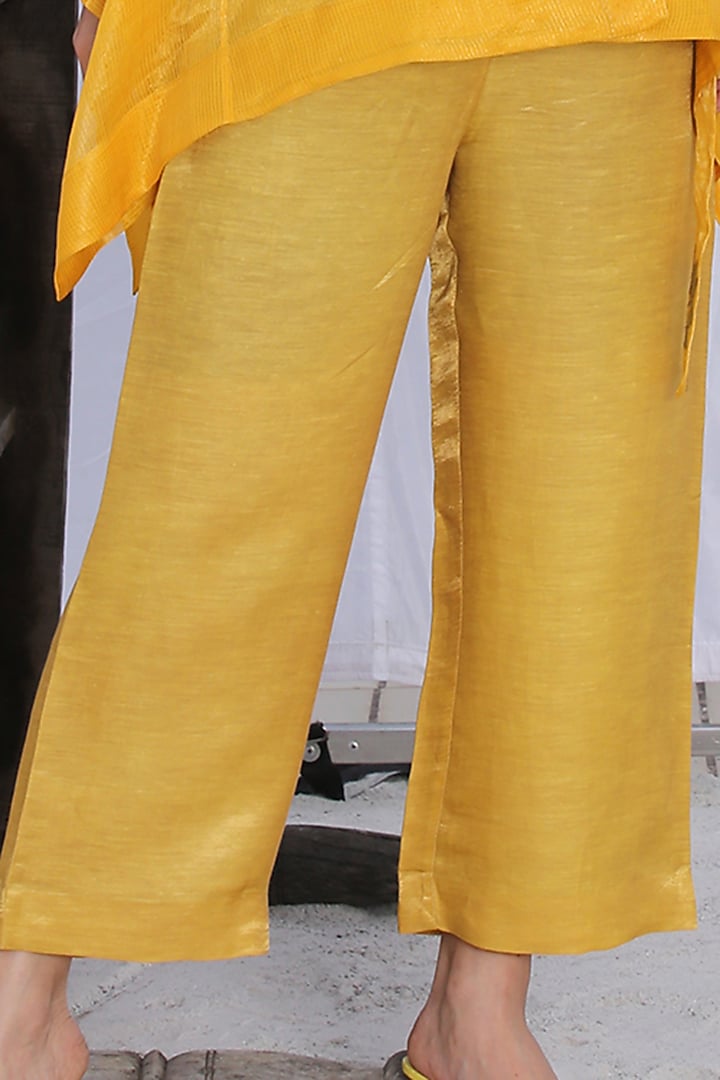 Yellow Embroidered Jacket Set by OJA at Pernia's Pop Up Shop