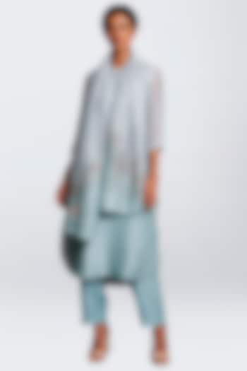 Light Blue Appliques Embroidered Kurta Set by OJA at Pernia's Pop Up Shop