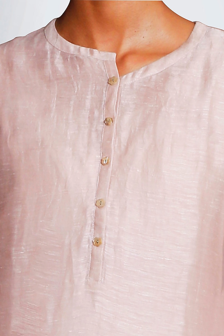 Blush Pink Embroidered Kurta Set by OJA at Pernia's Pop Up Shop
