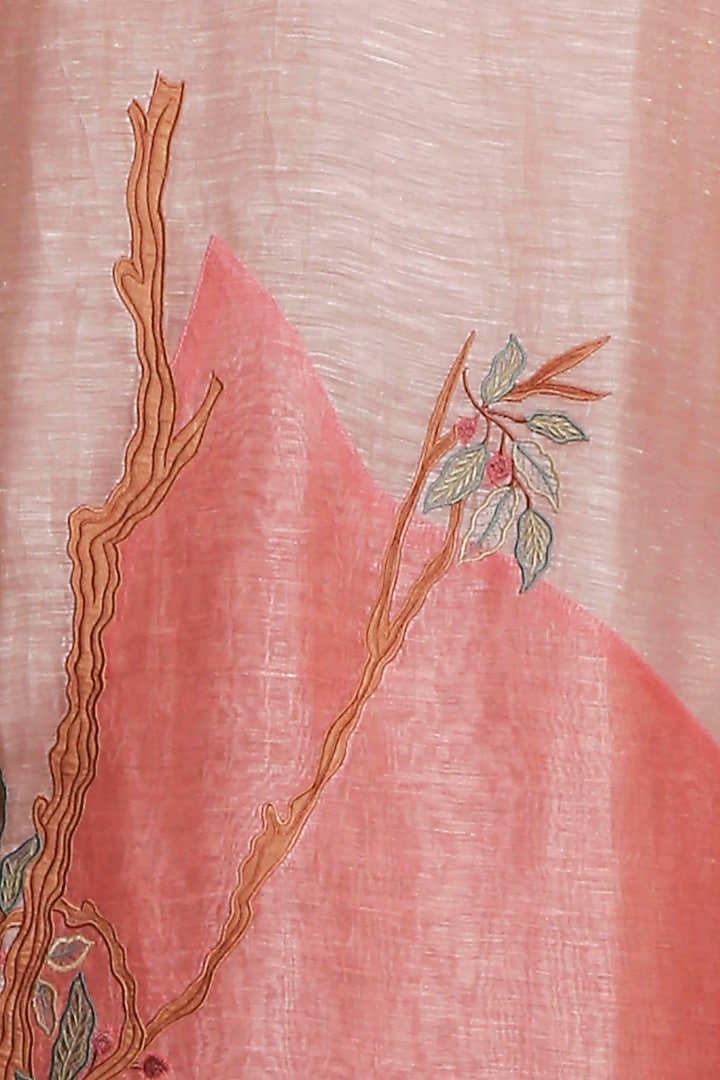 Blush Pink Embroidered Kurta Set by OJA at Pernia's Pop Up Shop