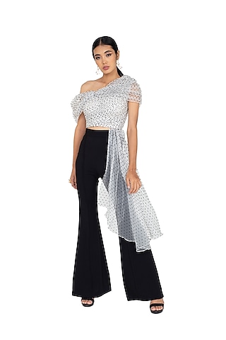 Buy Sequin Mesh Pants for Women Online from India's Luxury
