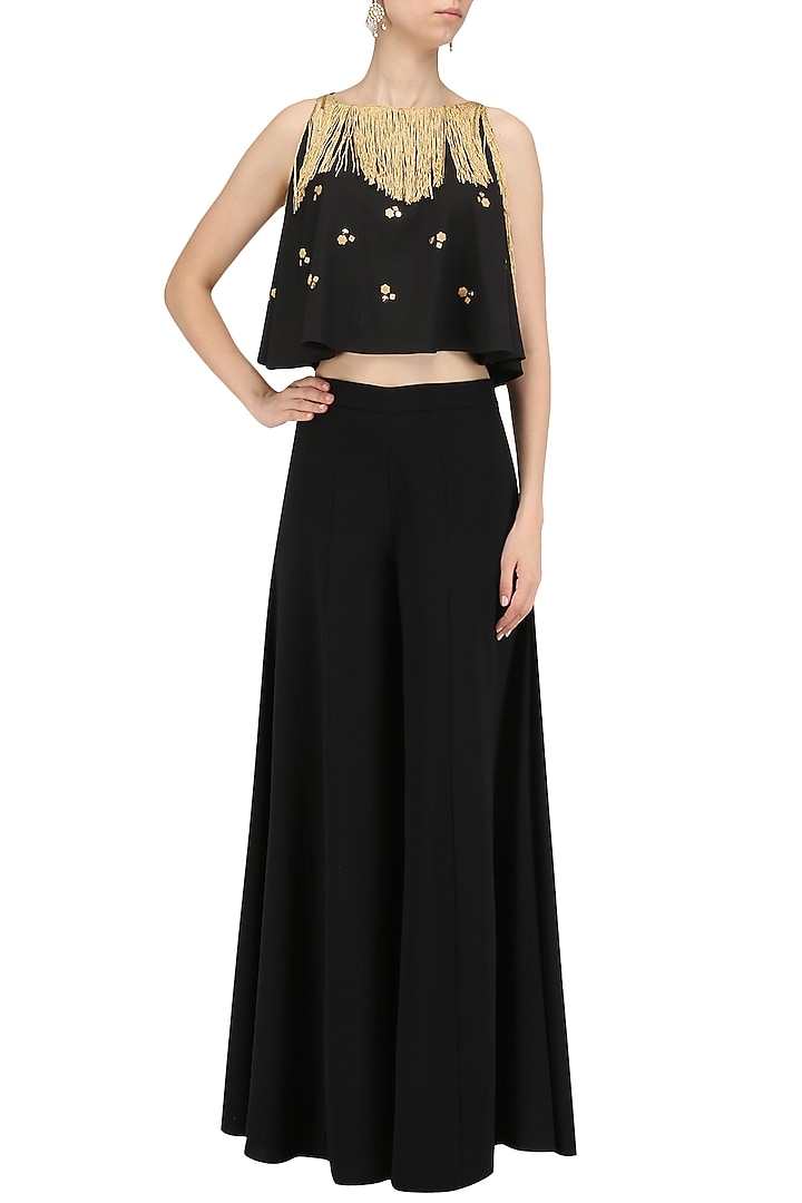 Black wide leg palazzo pants available only at Pernia's Pop Up Shop.