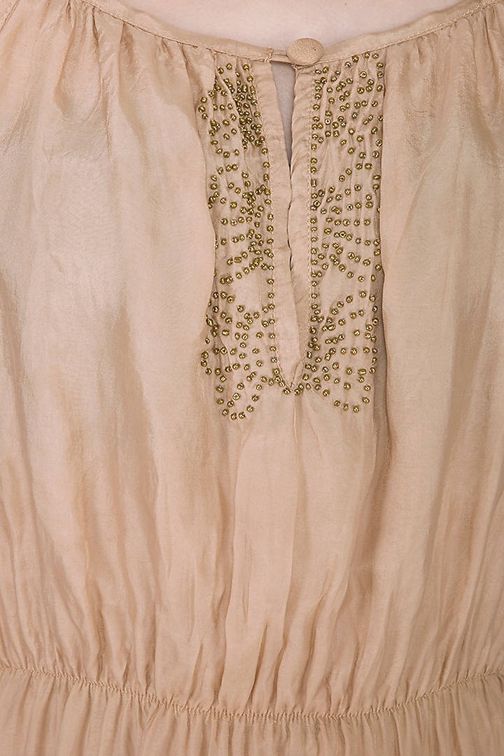 Chestnut Embellished Midi Summer Dress by Ollari at Pernia's Pop Up Shop