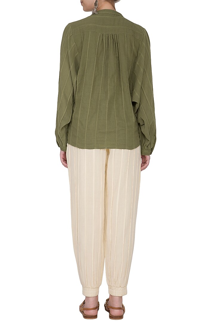 Green Embroidered Top by Ollari at Pernia's Pop Up Shop