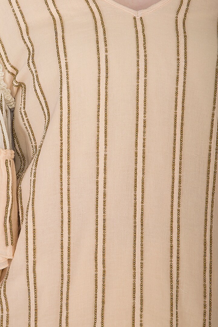 Blush Ivory Hand Beaded Top by Ollari at Pernia's Pop Up Shop