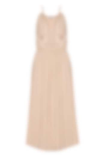 Blush Ivory Embroidered Maxi Dress by Ollari