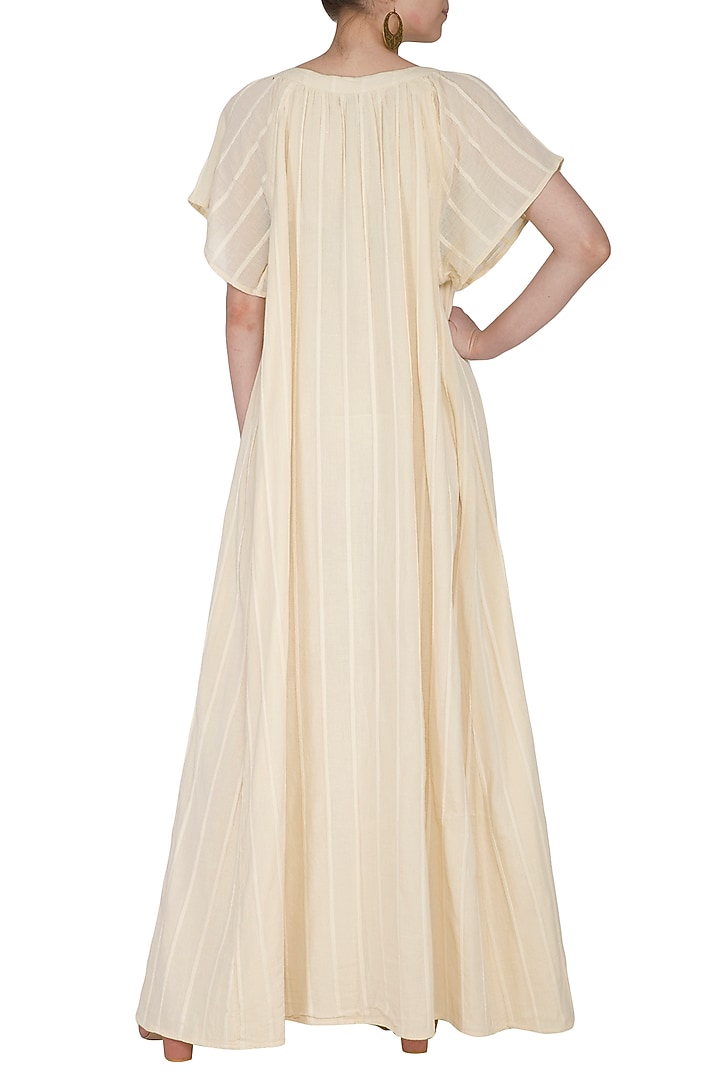 Ivory Embroidered Maxi Summer Dress by Ollari at Pernia's Pop Up Shop