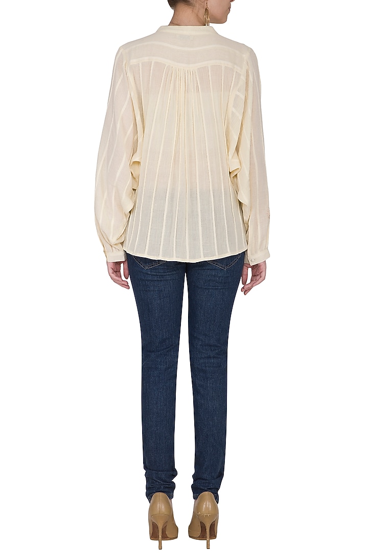 Ivory Embroidered Top by Ollari at Pernia's Pop Up Shop