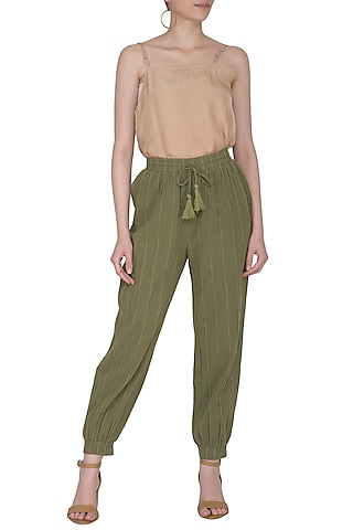 Green Jogger Pants by Ollari