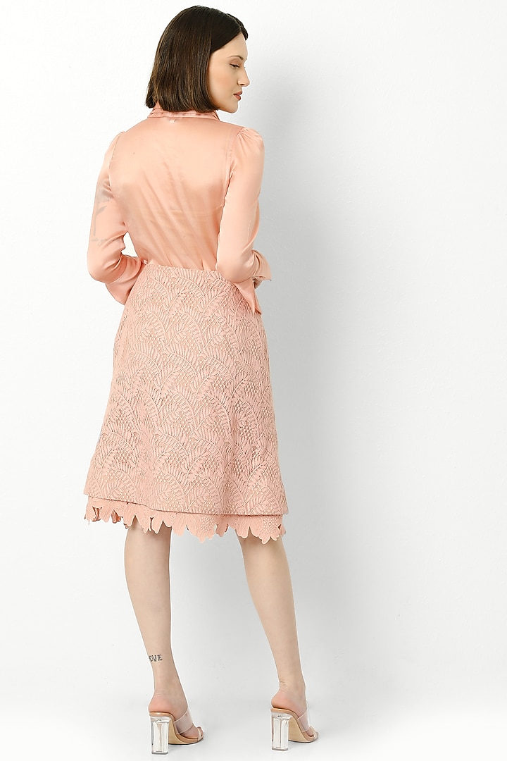 Dusty Rose Lace Skirt by Our Love at Pernia's Pop Up Shop