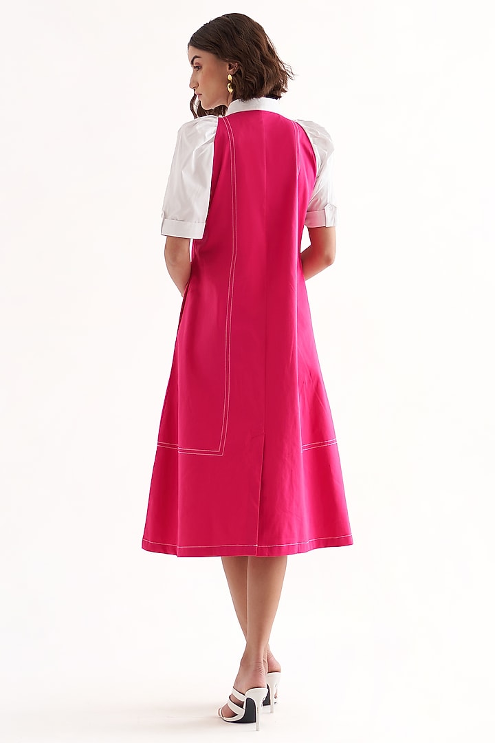 Fuchsia Cotton Poplin Midi Summer Dress by Our Love at Pernia's Pop Up Shop