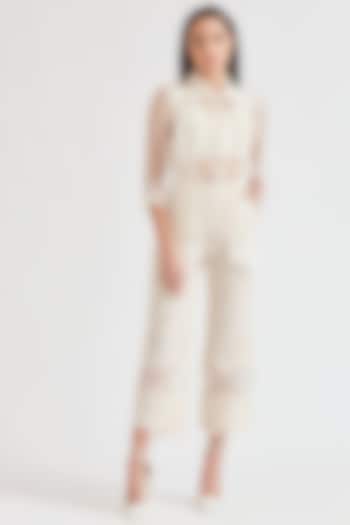 Ivory Shirt With Fringes by Our Love at Pernia's Pop Up Shop