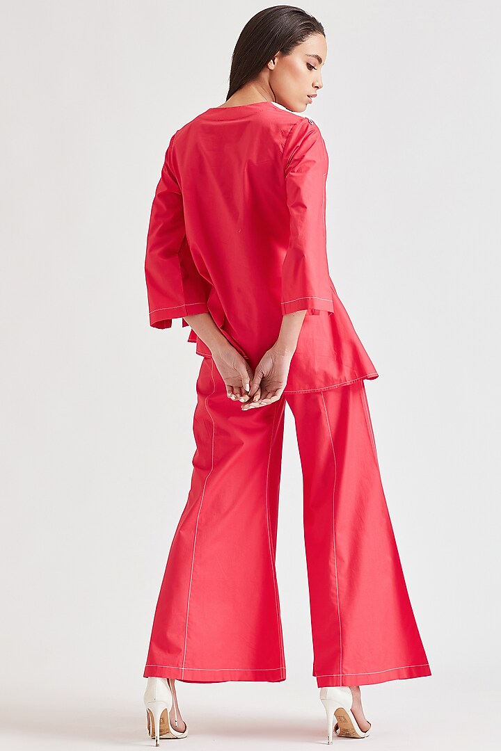 Bright Pink Top With Fringes & Belt by Our Love at Pernia's Pop Up Shop