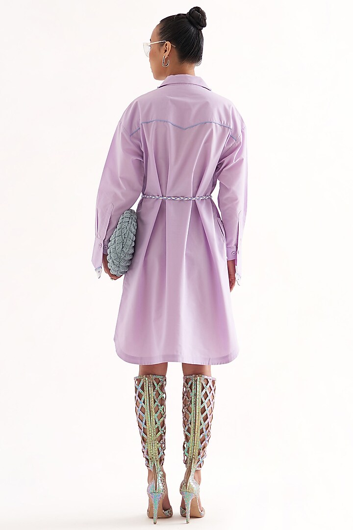 Lilac Cotton Lace Applique Embroidered Summer Dress by Our Love at Pernia's Pop Up Shop