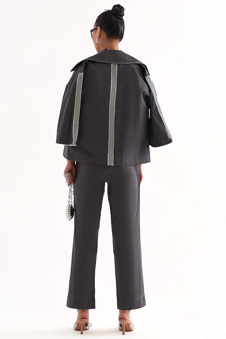 Grey Cotton Jacket by Our Love at Pernia's Pop Up Shop