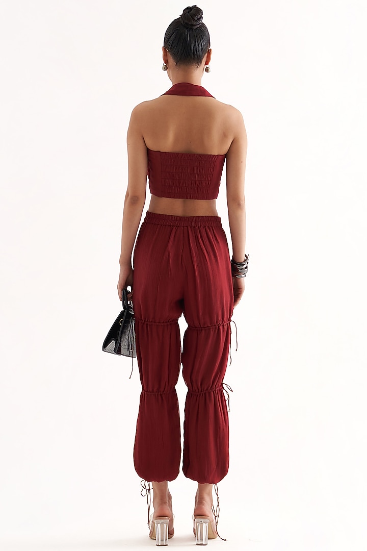 Plum Crinkled Chiffon Co-Ord set by Our Love at Pernia's Pop Up Shop