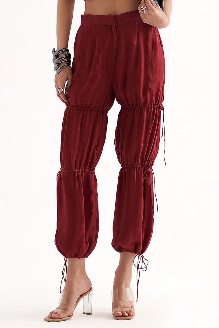 Plum Crinkled Chiffon Co-Ord set by Our Love at Pernia's Pop Up Shop