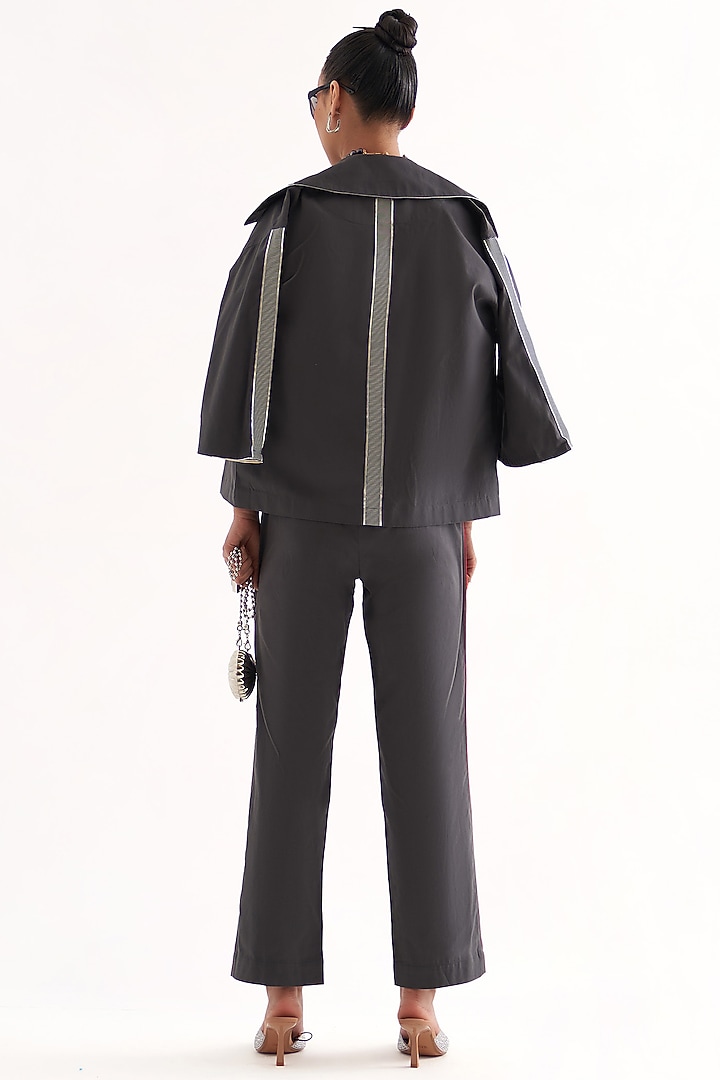 Grey Cotton Jacket Set by Our Love at Pernia's Pop Up Shop
