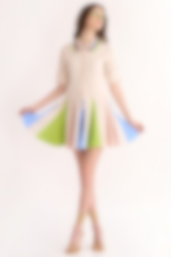 Coconut White Cotton Twill Mini Summer Dress by Our Love at Pernia's Pop Up Shop