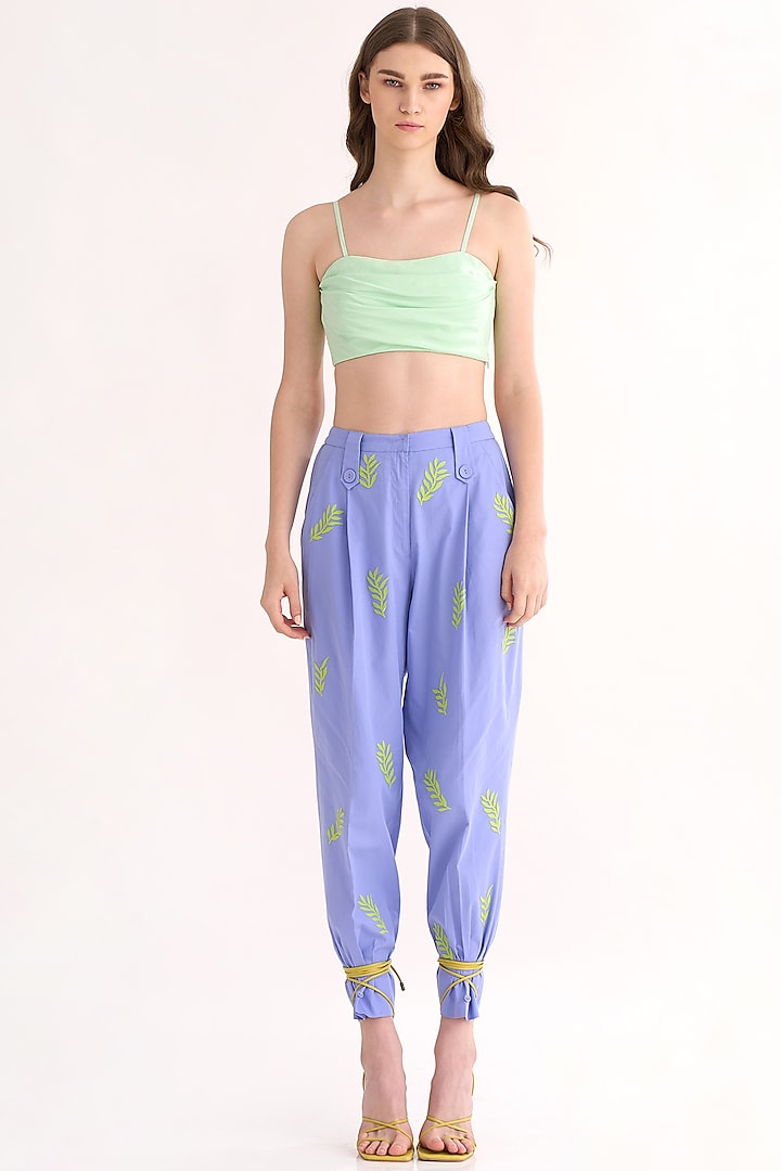 Blueberry Cotton Poplin Pants by Our Love