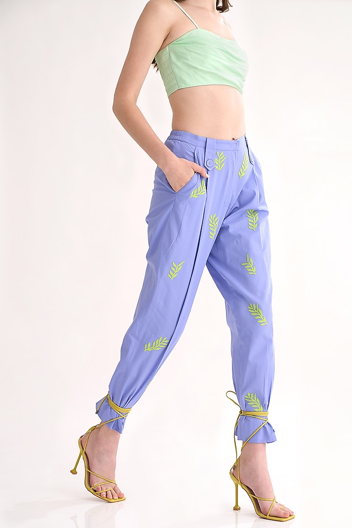 Blueberry Cotton Poplin Pants by Our Love
