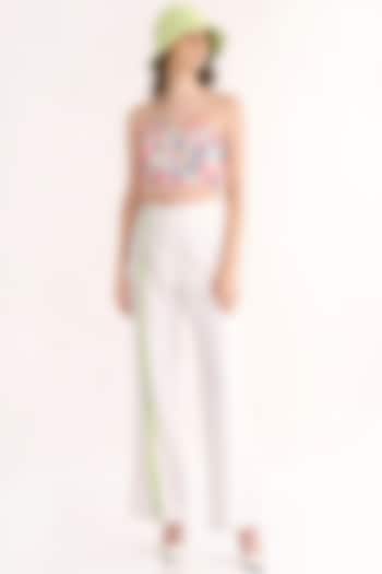 White Colorblocked Flared Pant Set by Our Love at Pernia's Pop Up Shop