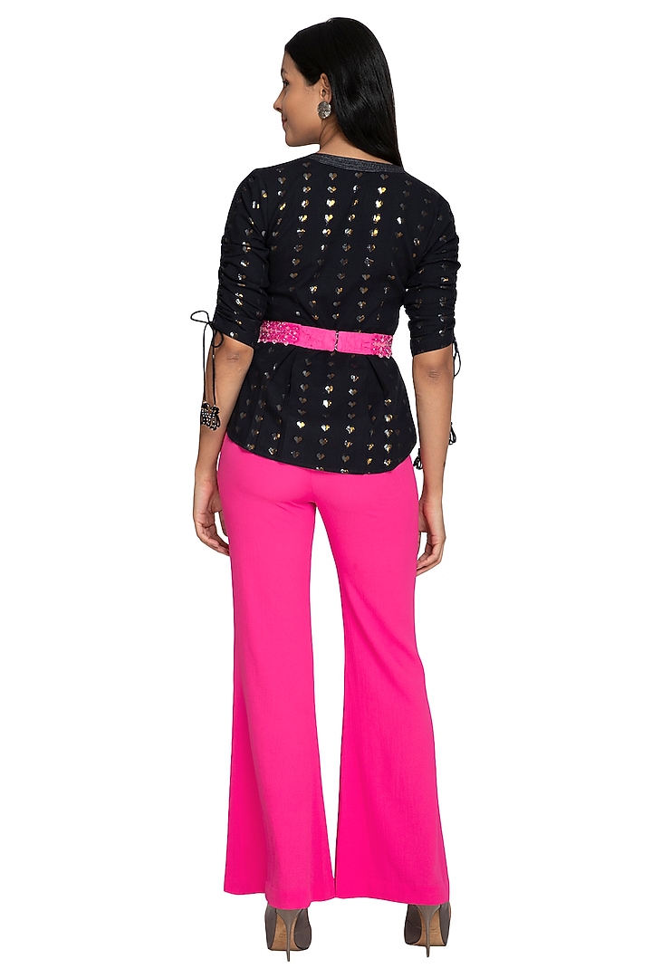 Fuchsia Fit & Flare Pants by Our Love at Pernia's Pop Up Shop