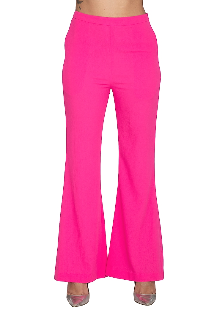 Fuchsia Fit & Flare Pants by Our Love at Pernia's Pop Up Shop