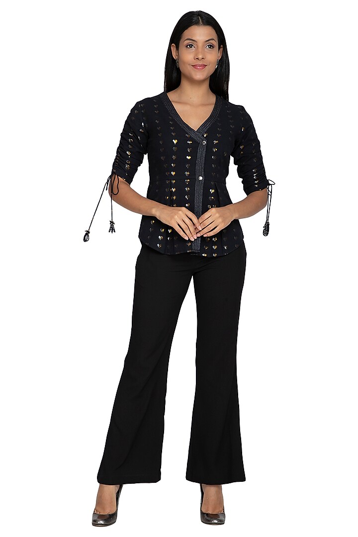 Black Fit & Flare Pants by Our Love at Pernia's Pop Up Shop