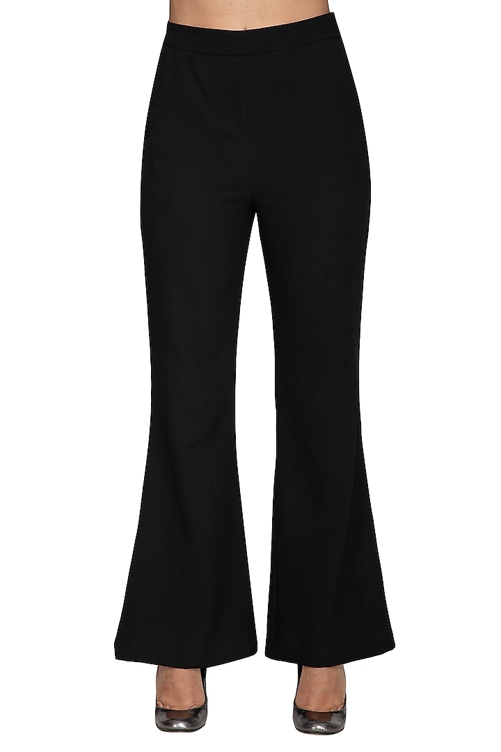 Black Fit & Flare Pants by Our Love at Pernia's Pop Up Shop