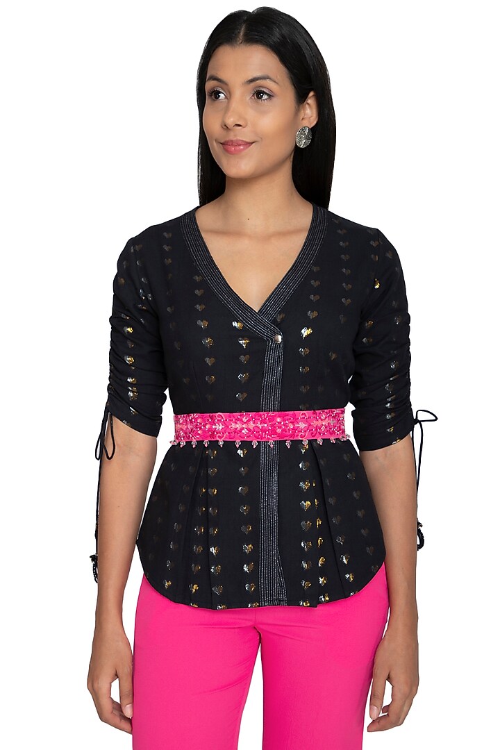 Neon Pink Embellished Belt by Our Love at Pernia's Pop Up Shop