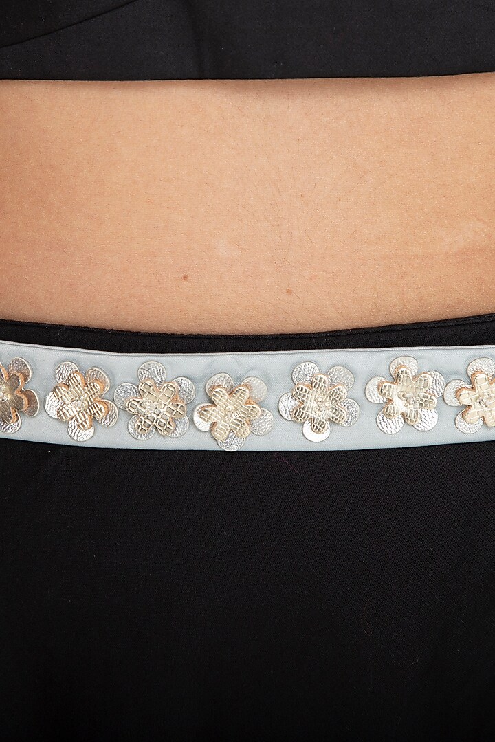 Gold & Silver Floral Embroidered Belt by Our Love at Pernia's Pop Up Shop