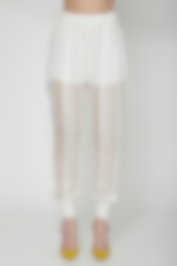 Frost White Striped Sheer Pants by Our Love