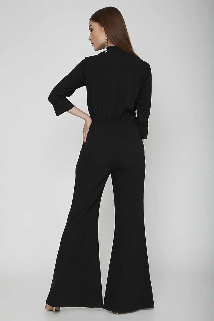 Black Jumpsuit With Lace Detailing by Our Love at Pernia's Pop Up Shop