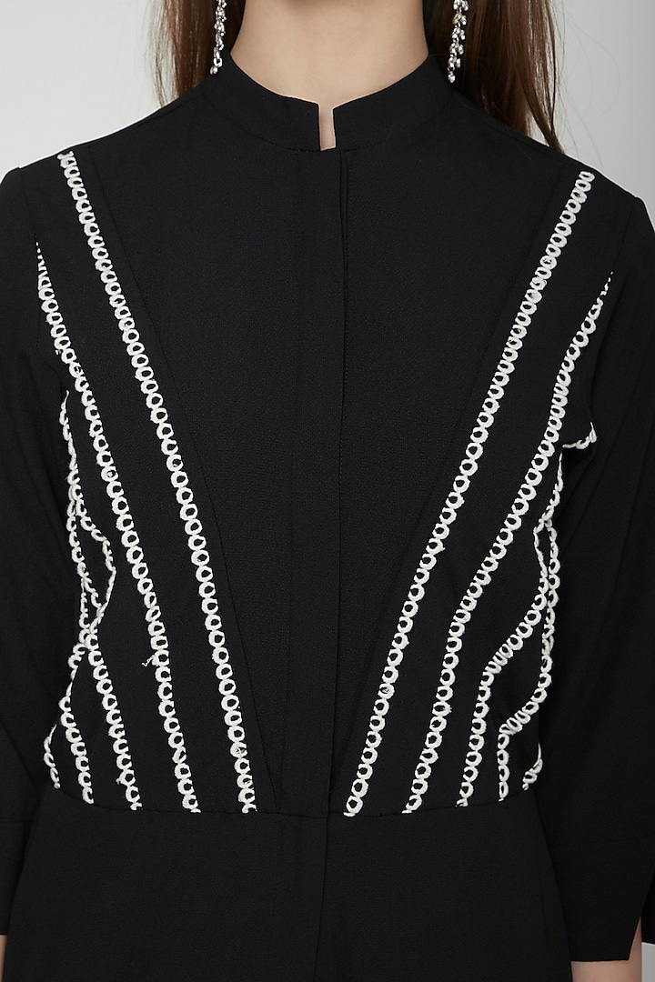 Black Jumpsuit With Lace Detailing by Our Love at Pernia's Pop Up Shop