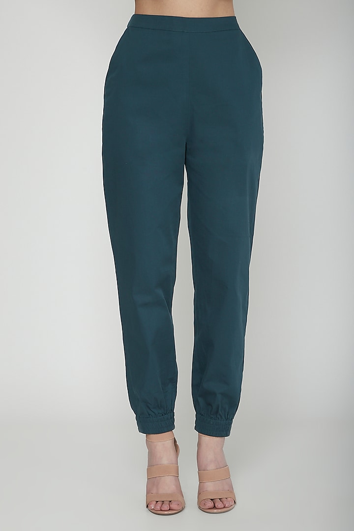 Teal Green Jogger Pants by Our Love