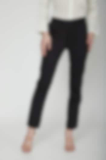 Black Trouser Pants With Pockets by Our Love
