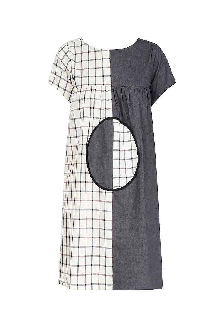 Grey Back Button Dress by Olio