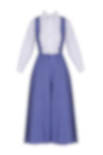 Blue Flared Jumpsuit by Olio