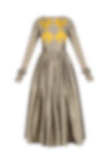 Grey Anarkali Style Dress by Olio